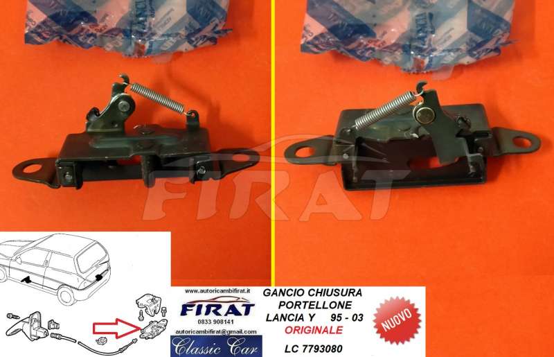 GANCIO CHIUSURA PORTELLONE LANCIA Y 95 - 03 (7793080)